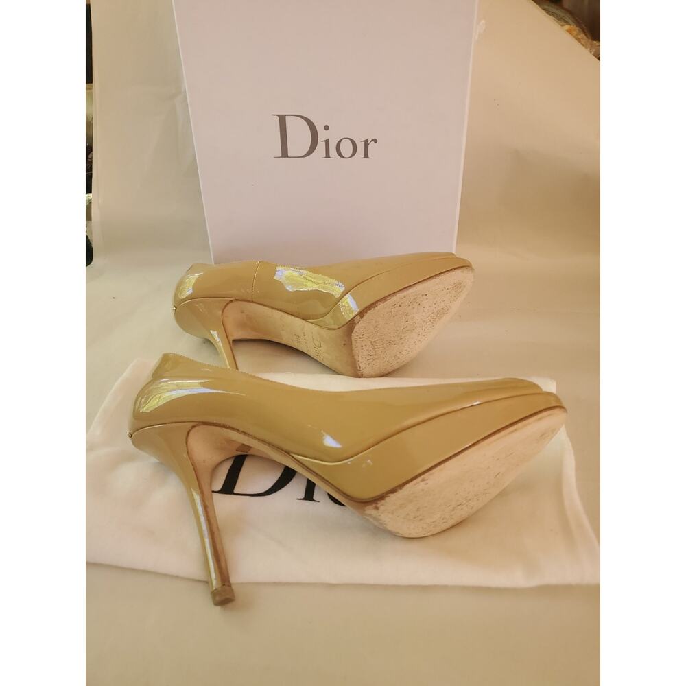 Dior Mustard Patent Leather Miss Dior Pumps Size 38.5 - Picture 9 of 13